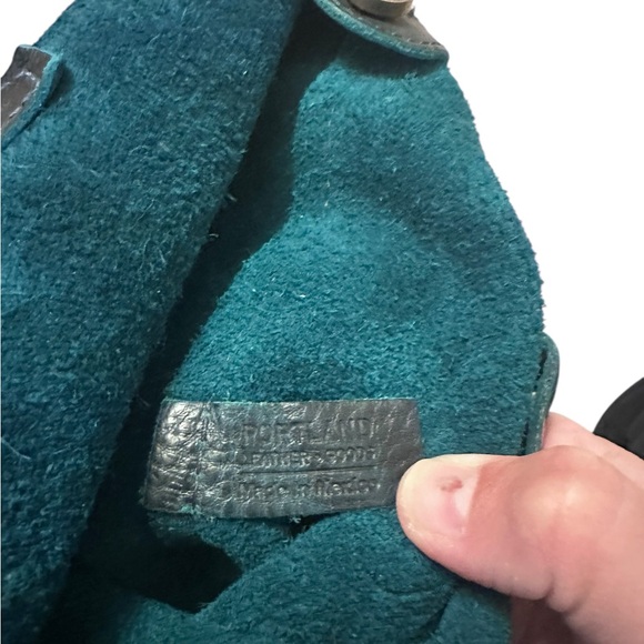 Portland Leather Small Naomi Shoulder Bag Elegant Deep Teal Color Boreal - Picture 11 of 11